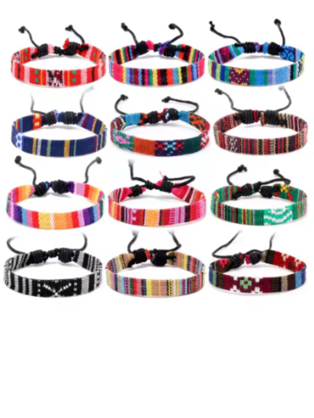 (Set of 12pcs) Boho Surfer Beach Bracelet Friendship Bracelets Handmade Braided
